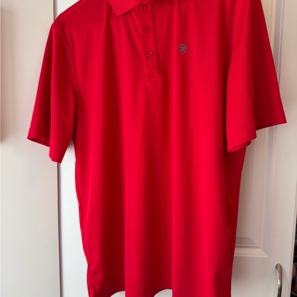 Ariat Men's Bright Red Performance Polo